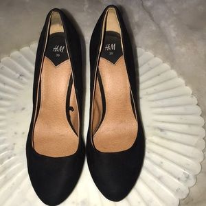 Faux suede high heels